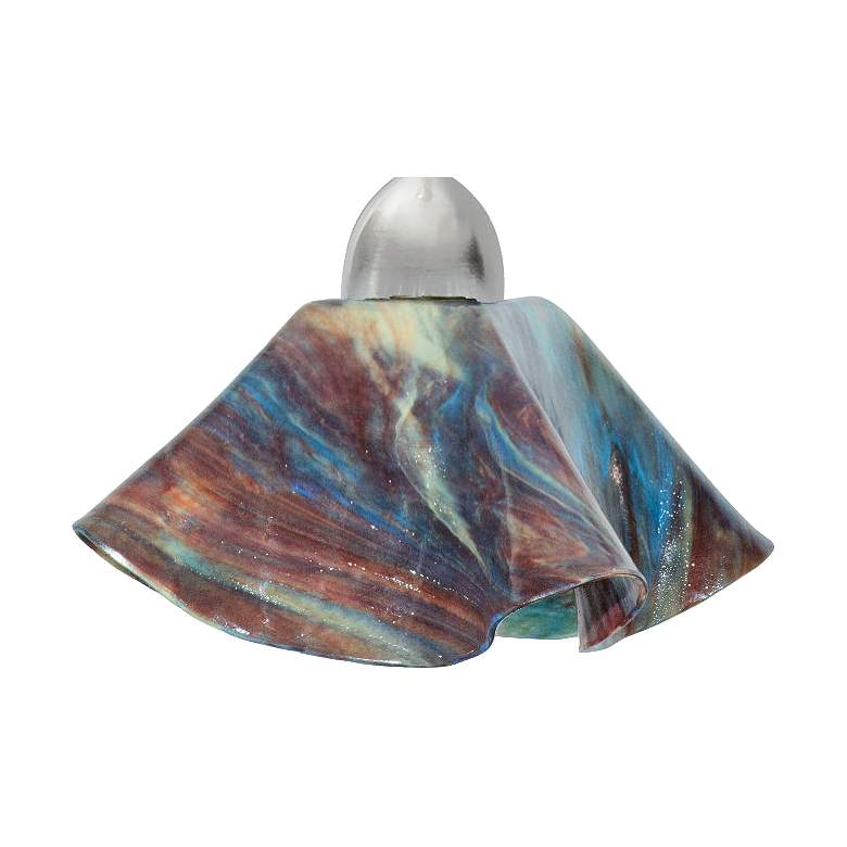 Jezebel Lily 8 1/2 Wide Daylily Nickel Mini Pendant