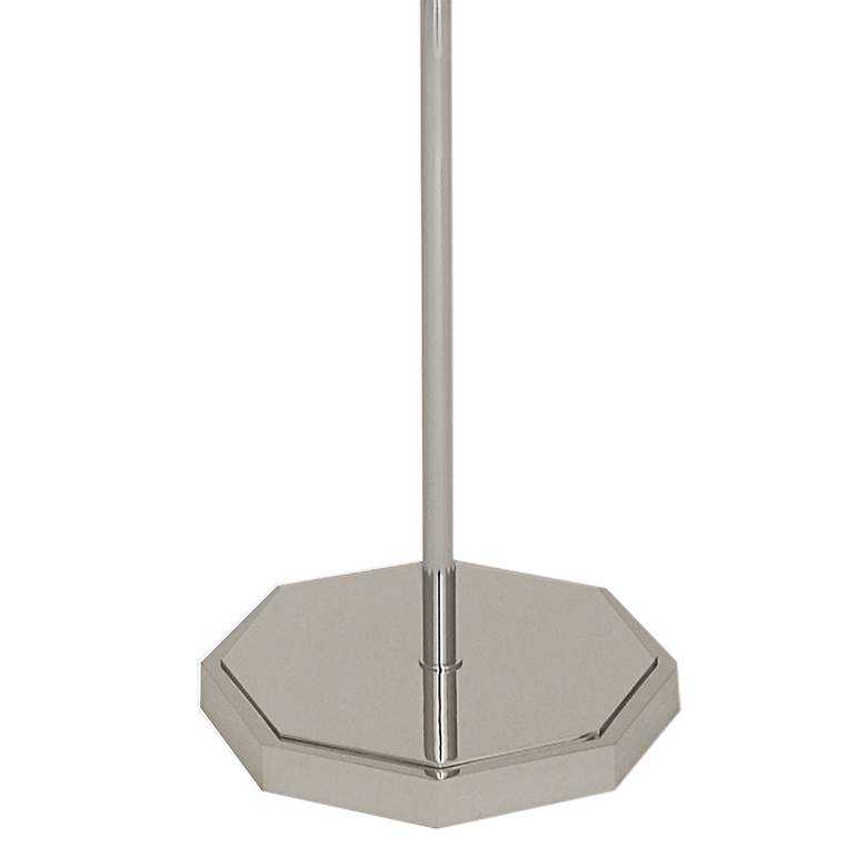 Kate Polished Nickel Metal Floor Lamp with Smoke Gray Shade