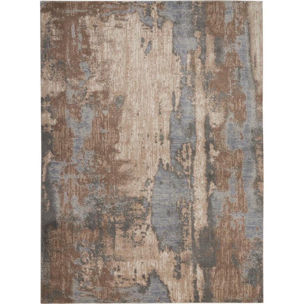 Vintage Abstract Grey Beige Soft Area Rug