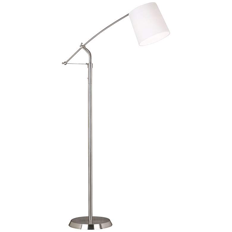 Kenroy Reeler Brushed Steel Balance Arm Floor Lamp