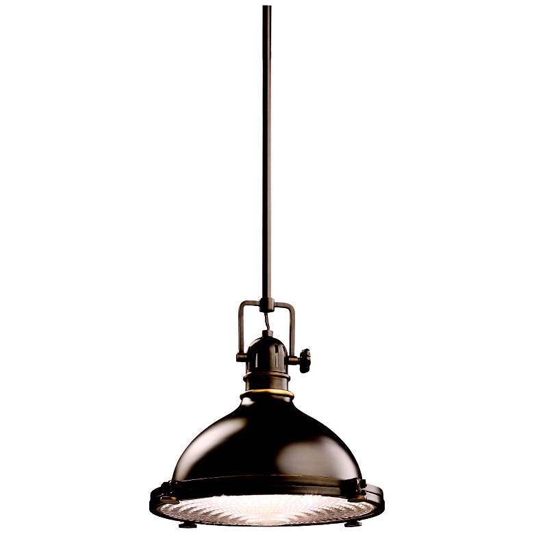 Kichler 12" Wide Polished Fresnel Lens Mini Pendant