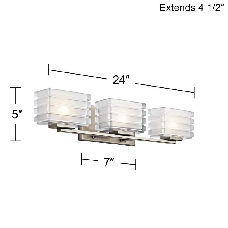Kichler Bazely 24" Wide High Mitered Glass Bath Light