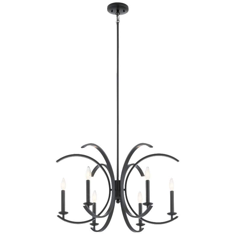 Kichler Cassadee 26" Wide Modern Black Finish Chandelier
