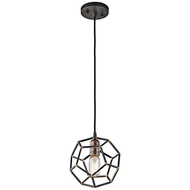 Kichler Rocklyn 8" Wide Raw Steel 1-Light Pendant