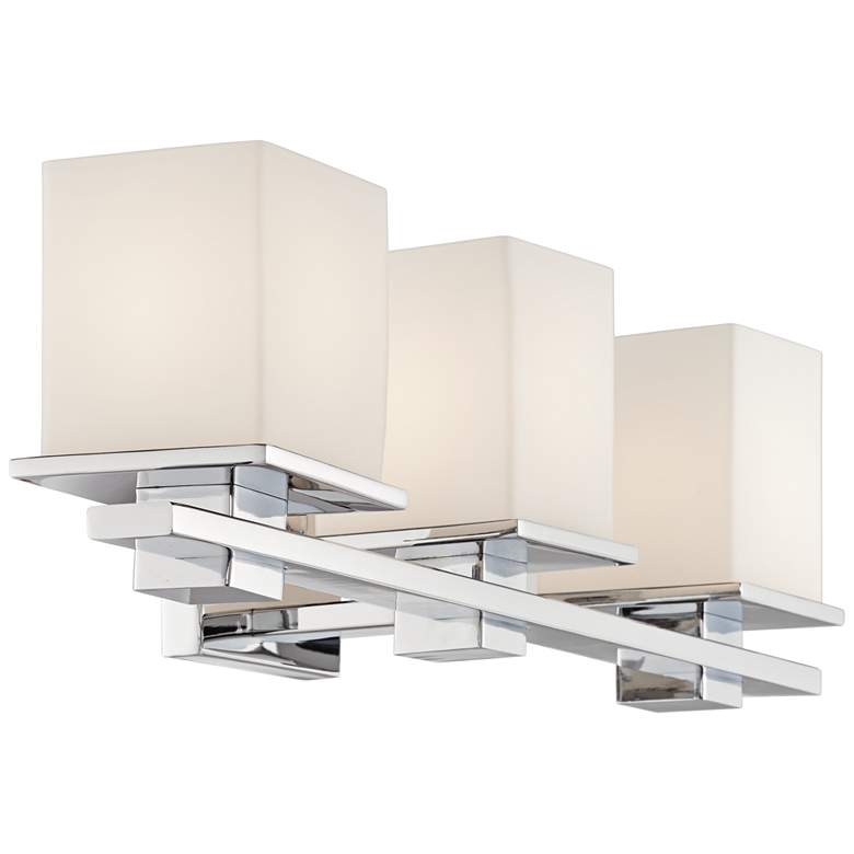 Kichler Tully 24" Wide Chrome Opal 3-Light Bath Light