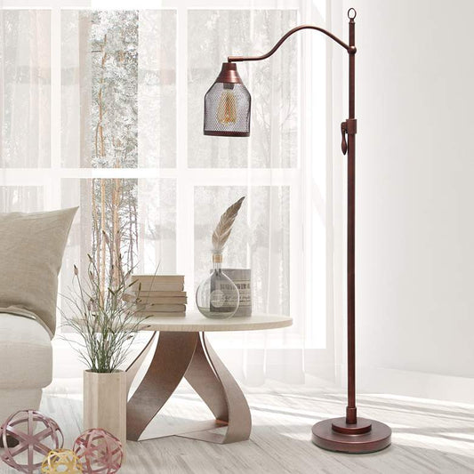 Lalia Red Bronze Arched Floor Lamp