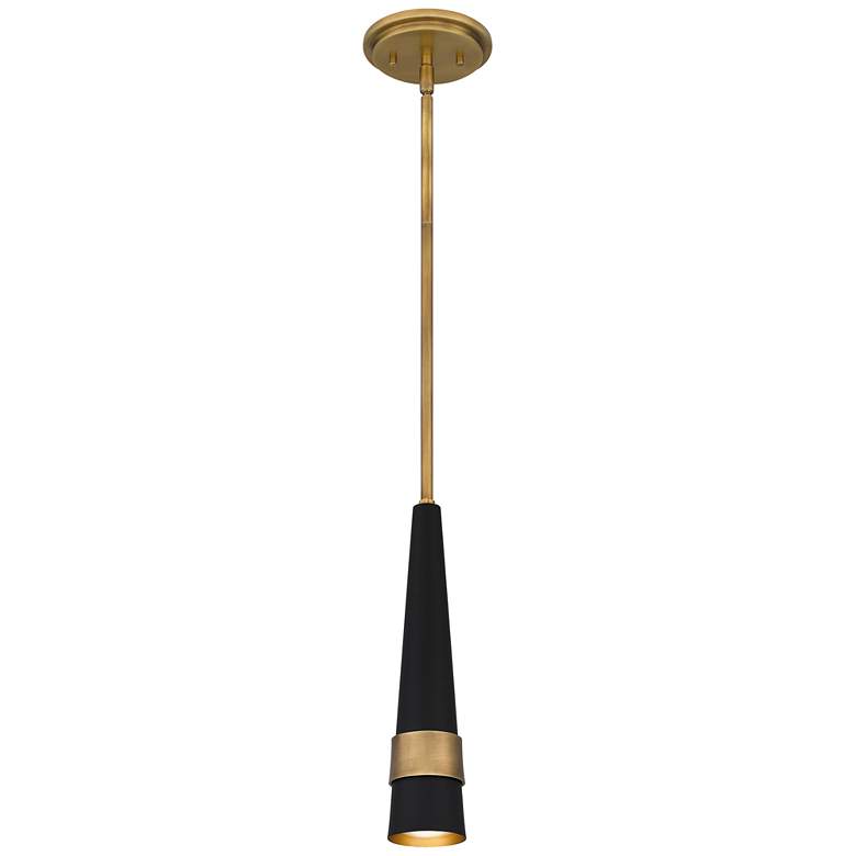 Lennox Integrated LED Weathered Brass Mini Pendant