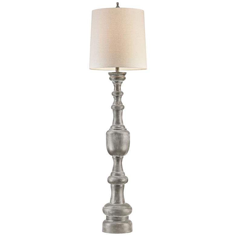 Lillehammer Gray Whitewash Floor Lamp