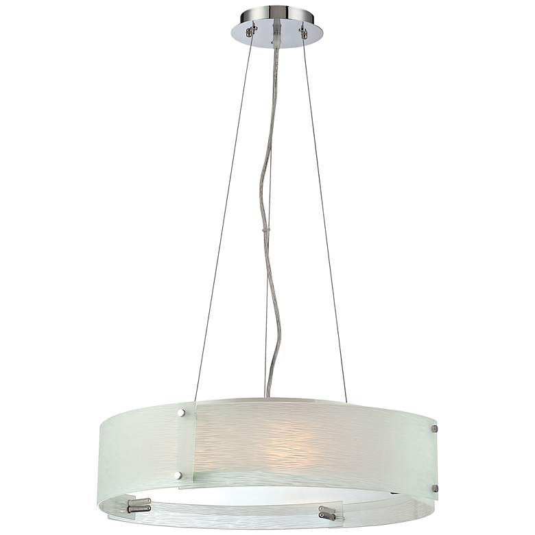 Lite Source Kaelin Curved Glass 20 3/4" Pendant Light