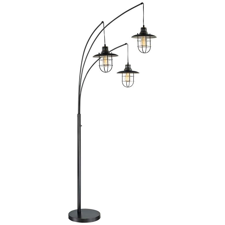 Lite Source Lanterna II Dark Bronze 3-Light Arc Floor Lamp