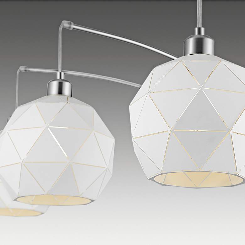 Lite Source Pandora Brushed Nickel 3-Light Arc Floor Lamp