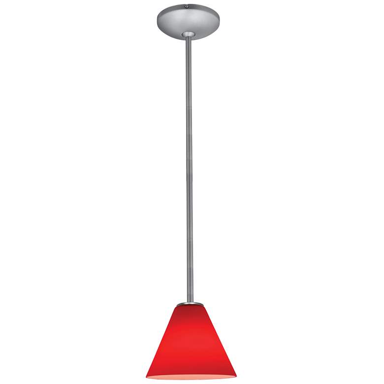 Martini - E26 LED Rod Pendant - Oil Rubbed Bronze Finish - White Glass