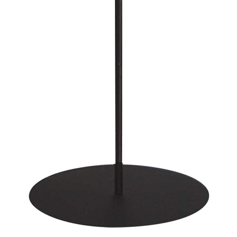 Matte Black Metal Floor Lamp with Black Drum Shade