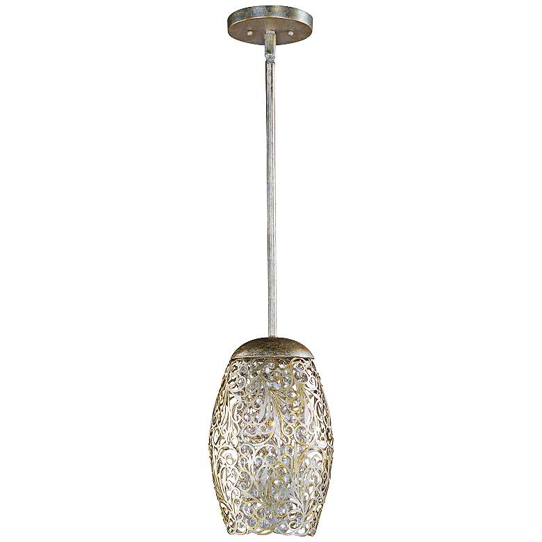 Maxim Arabesque 6 1/2" Wide Golden Silver Mini Pendant