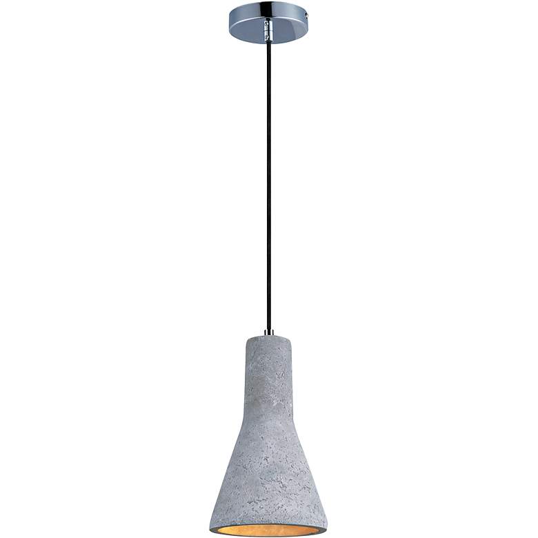 Maxim Crete 7 1/4" Wide Concrete Bell LED Mini Pendant