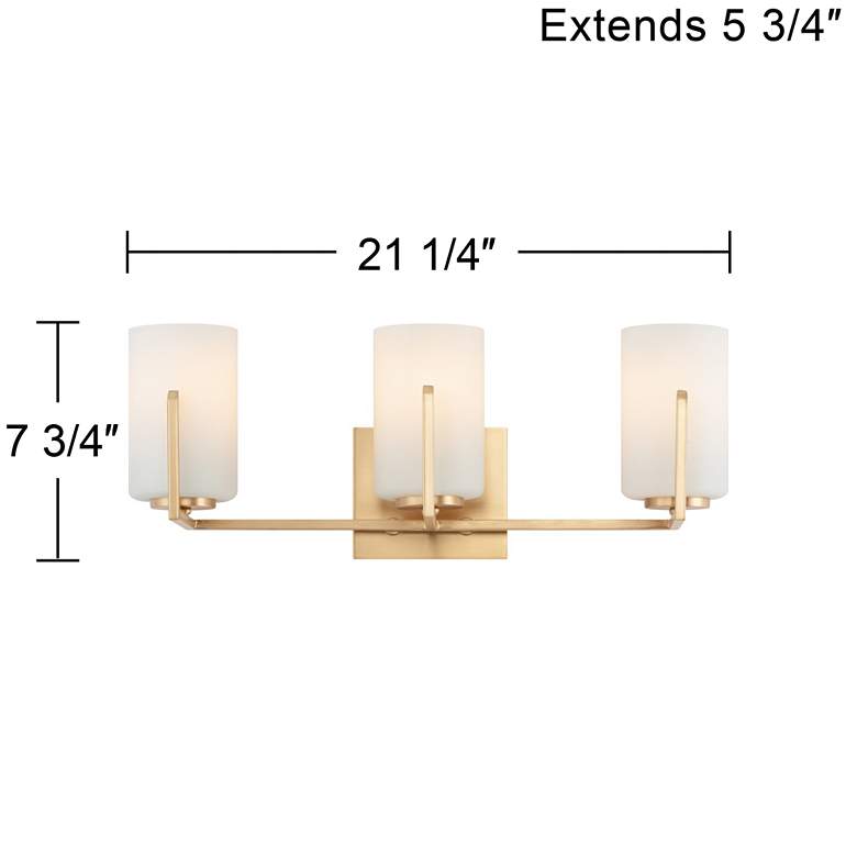 Maxim Dart 21 1/4" Wide Satin Brass 3-Light Bath Light