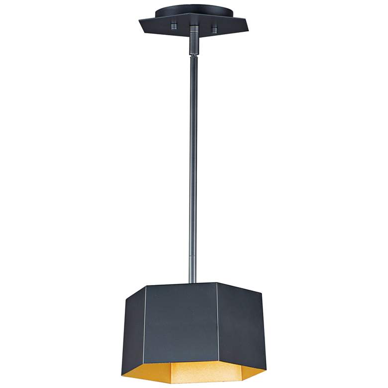 Maxim Honeycomb 9"W Black Gold LED Mini Pendant Light