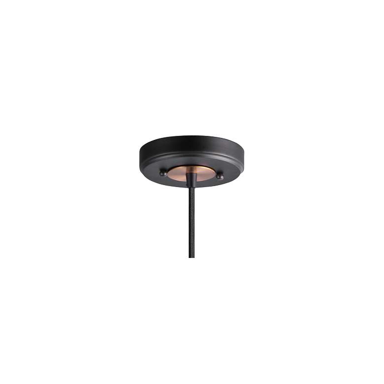 Maxim Perf 14 1/4" Wide Black and Satin Nickel Pendant Light