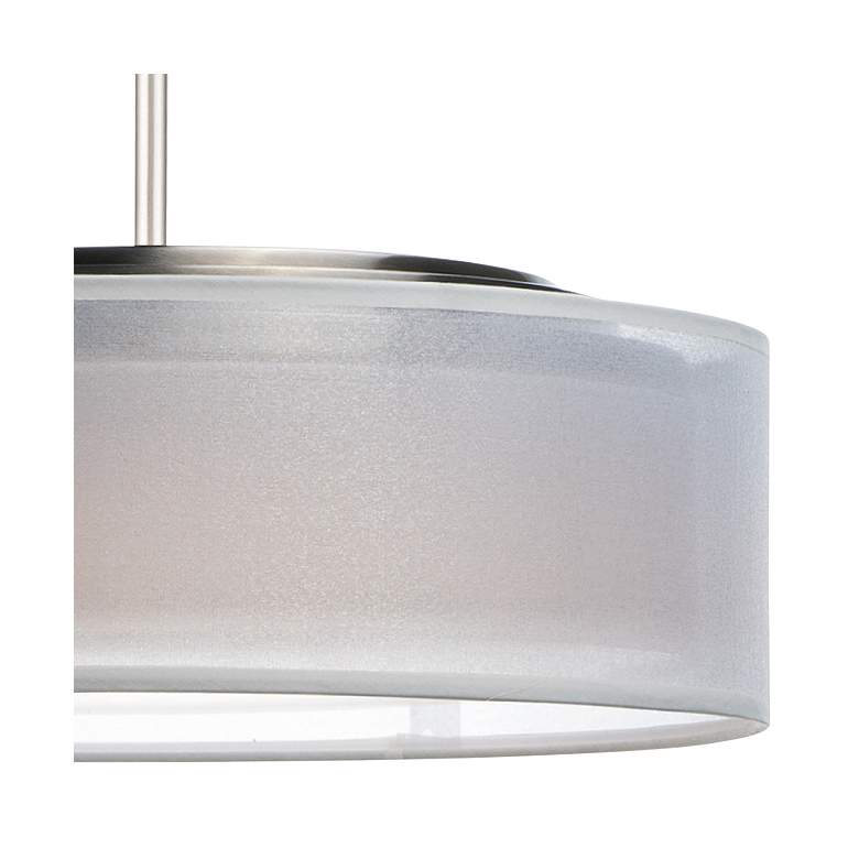 Maxim Prime 16" Wide White Organza Shade LED Pendant Light