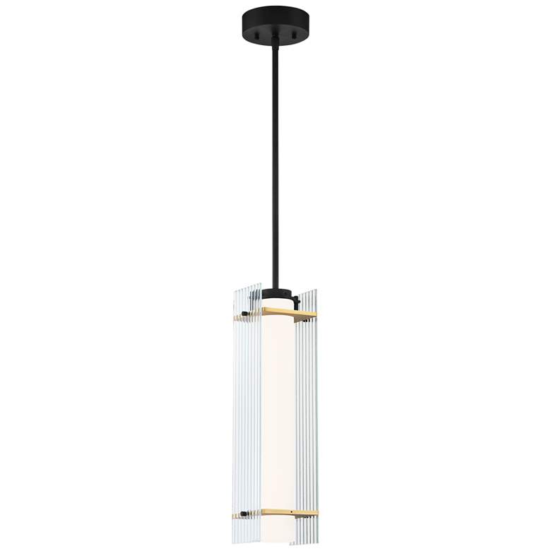 Midnight Gold 5 1/2"W Sand Coal and Honey Gold LED Mini-Pendant
