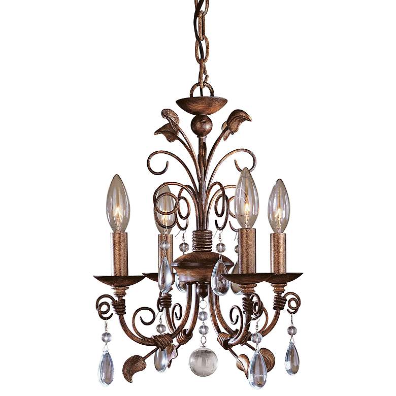 Minka Lavery Belcaro Walnut 12 1/2" Wide 4-Light Mini Chandelier