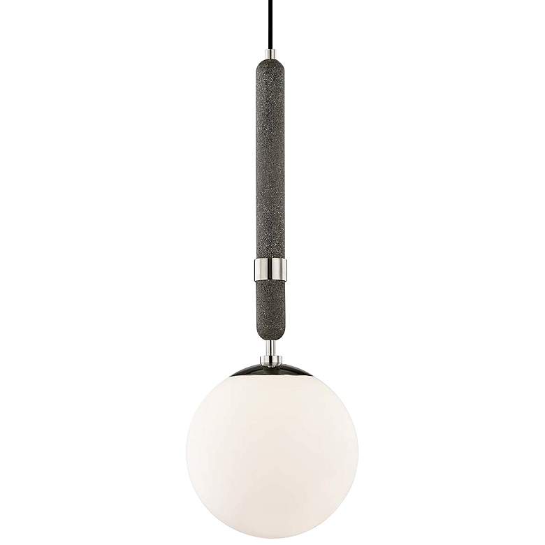 Mitzi Brielle 9 1/2"W Polished Nickel w/ Glass Mini Pendant