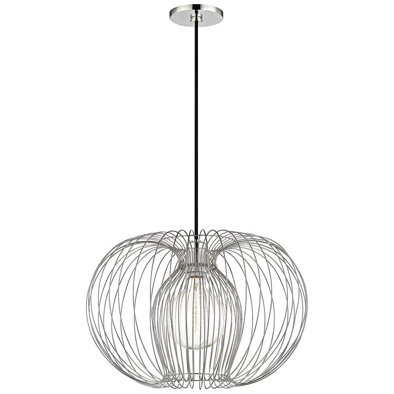 Mitzi Jasmine 17" Wide Polished Nickel Pendant Light