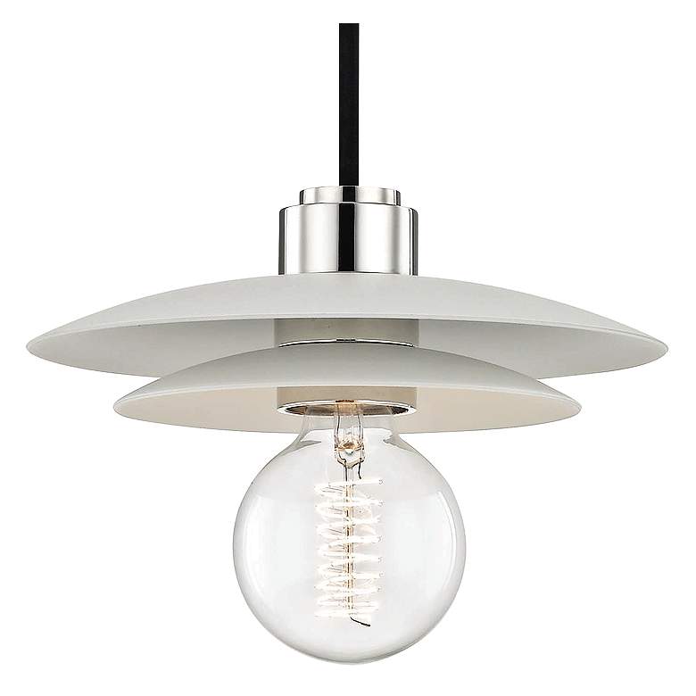 Mitzi Milla 8" Wide Polished Nickel Mini Pendant