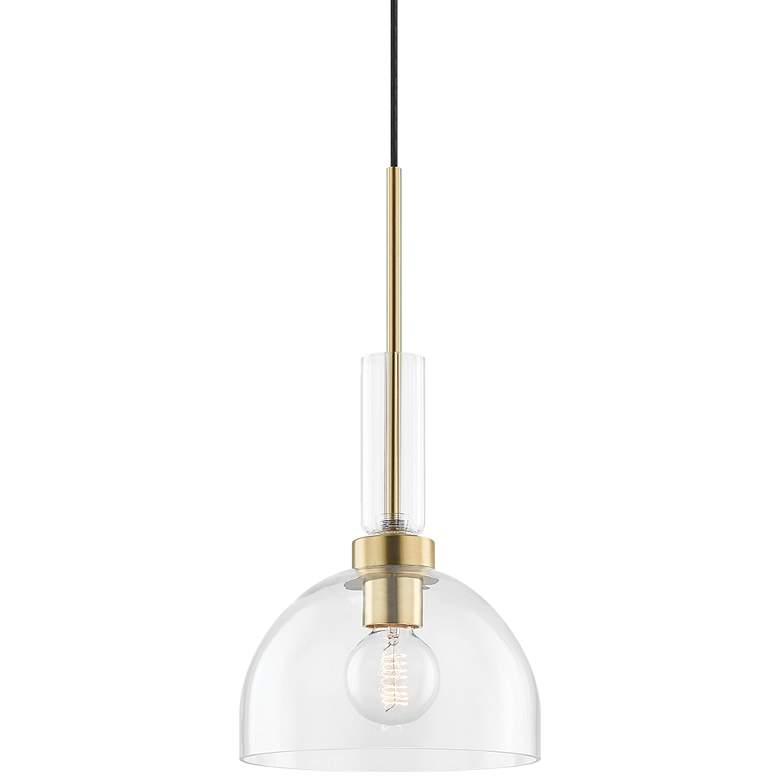 Mitzi Tabitha 10" Wide Aged Brass Mini Pendant Light