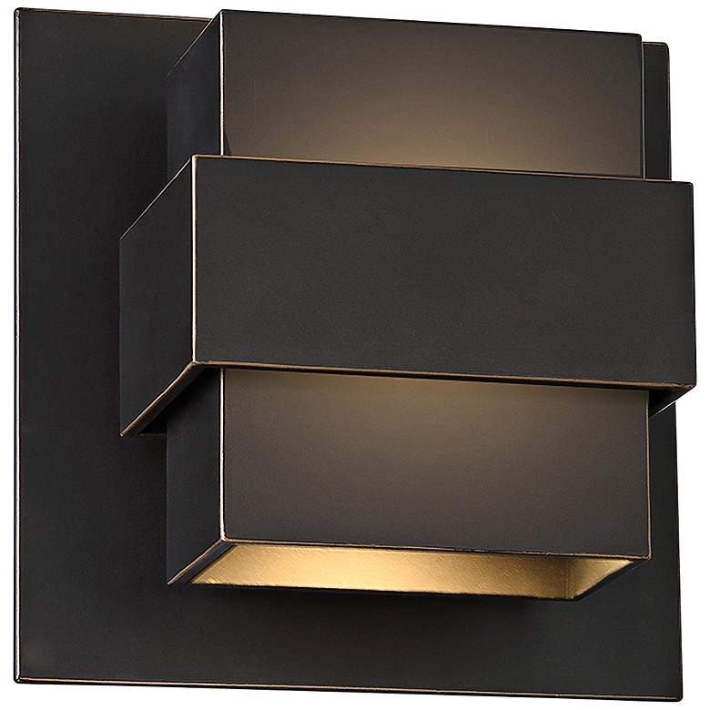 Modern Forms Pandora 7" High Bronze LED Outdoor Wall Light