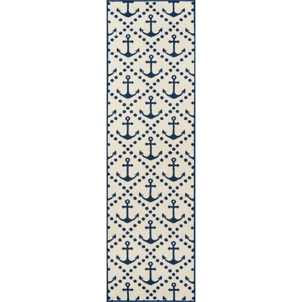 Baja Anchors Indoor Outdoor Rug Ivory