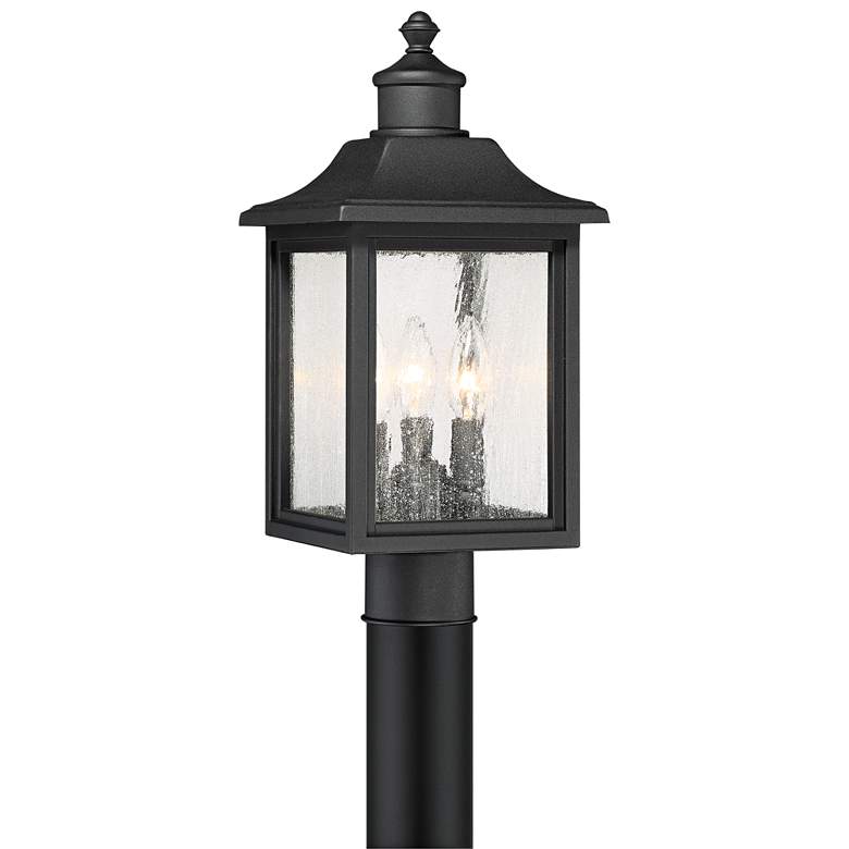 Moray Bay 17" High Black 3-Light Outdoor Post Light