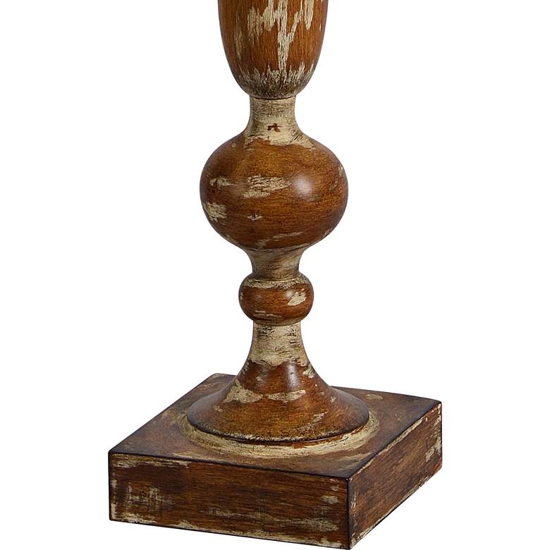 Myra Medium Brown and Cream Wash Floor Lamp