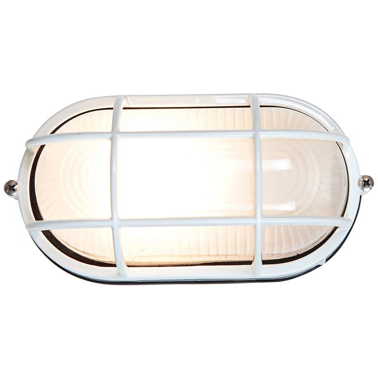 Nauticus 6 1/2" High White Industrial Outdoor Wall Light