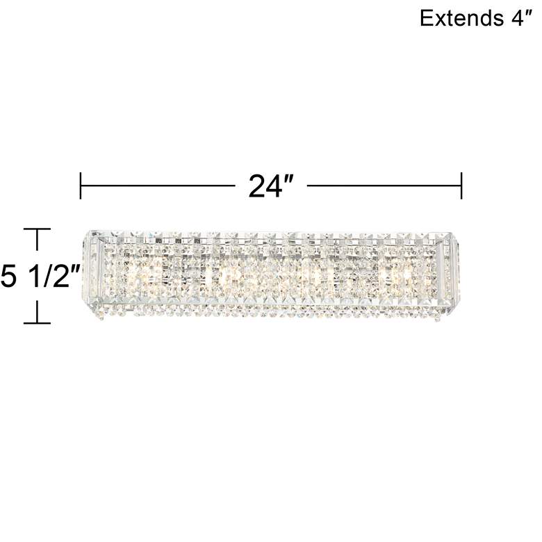 Neive 24" Wide Chrome and Crystal LED Bath Light