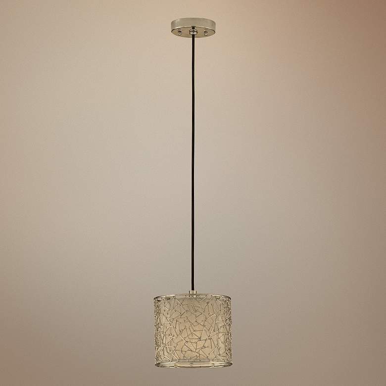 One Light Polished Silver Mini-Pendant by Uttermost