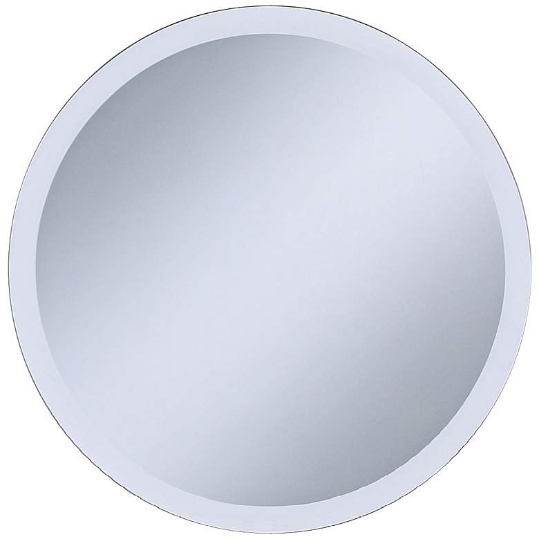 Adonia Frameless 18" Round Beveled Wall Mirror