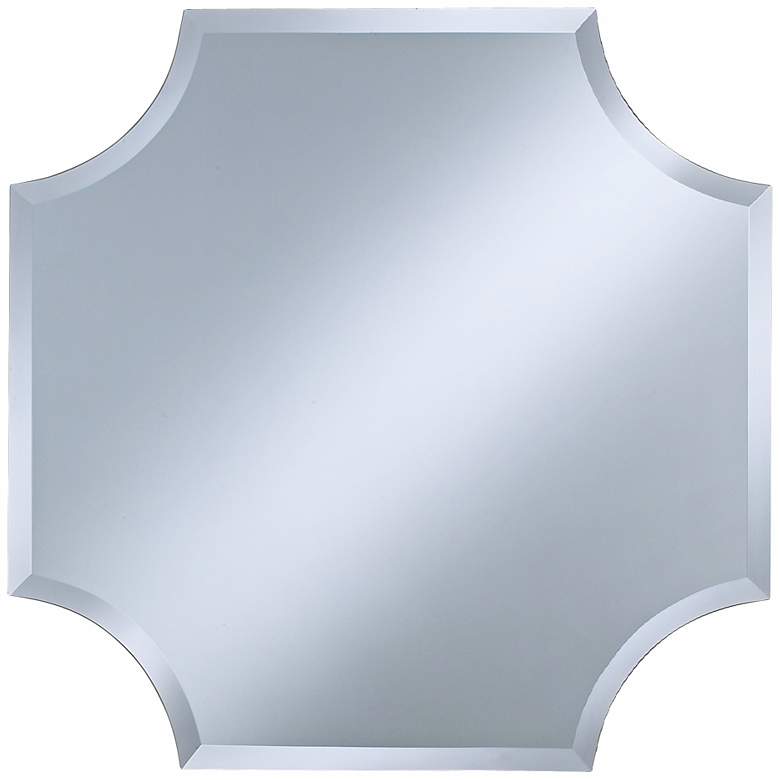 Cut Corner Frameless 30" x 30" Beveled Wall Mirror