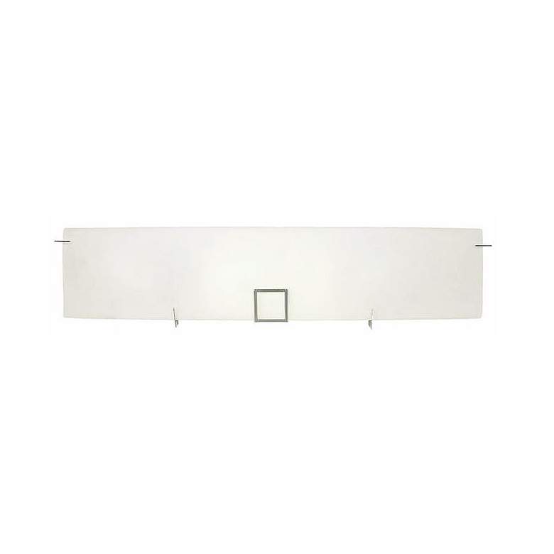 Paxon Metal Square 33 1/2" Wide Chrome and White Bath Light