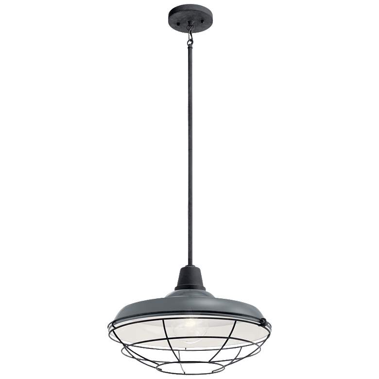 Pier 16" Pendant Glossy Grey