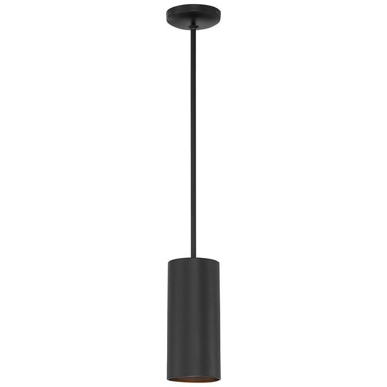 Pilson 4 1/2" Wide Matte Black LED Mini Pendant