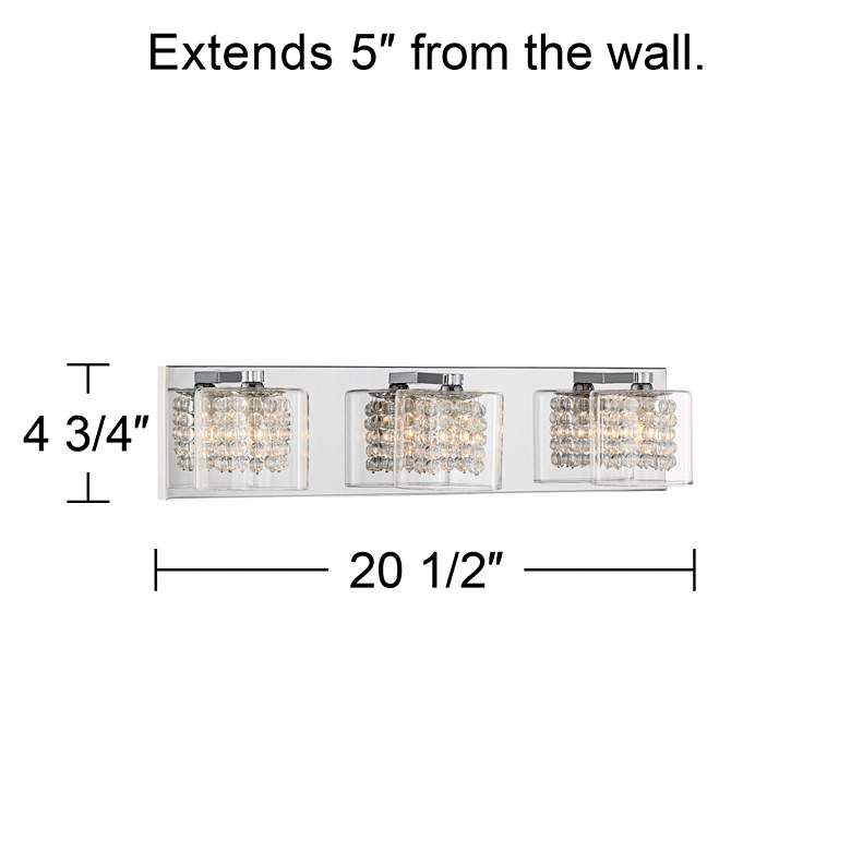 Possini Euro Coco 20 1/2" Wide Chrome 3-Light LED Bath Light