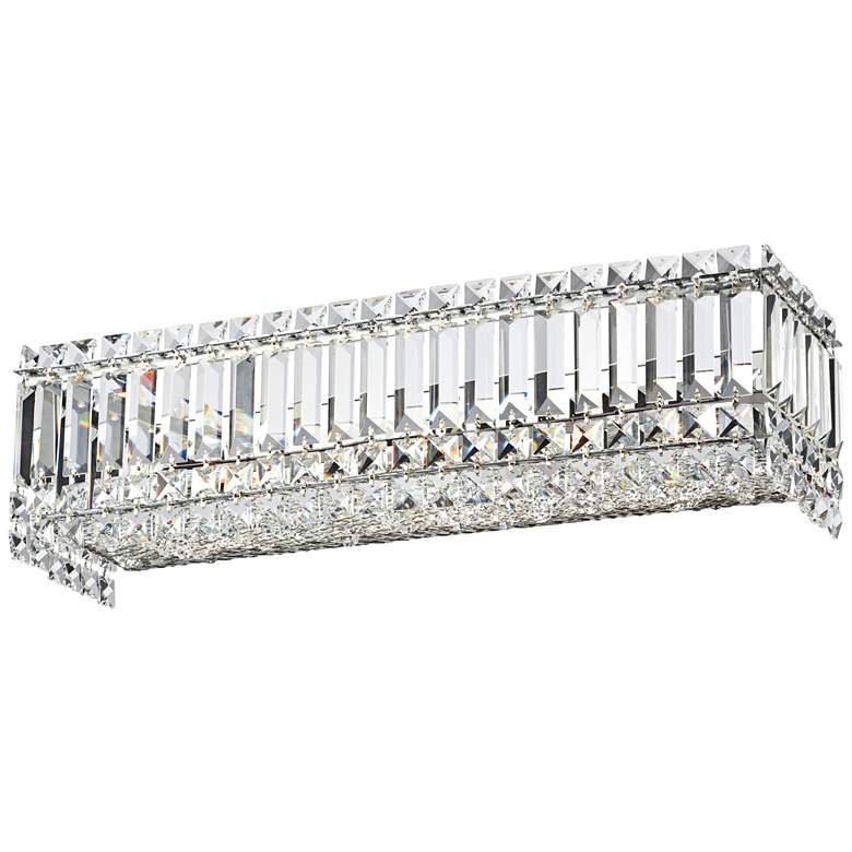 Possini Euro Crystal Columns 23" Wide Chrome Bath Light