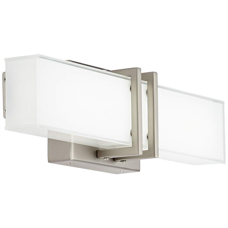 Possini Euro Exeter 17" High Nickel LED Bathroom Light