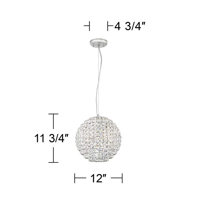 Possini Euro Gorgo 12" Wide Chrome Crystal Mini Pendant
