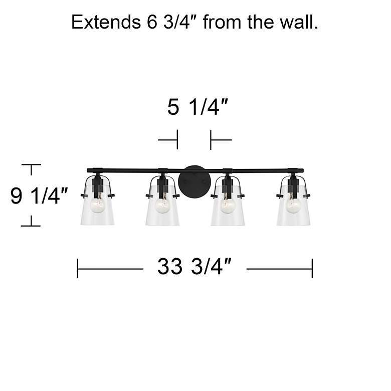 Possini Euro Indira 33 1/2"W 4-Light Bath Light