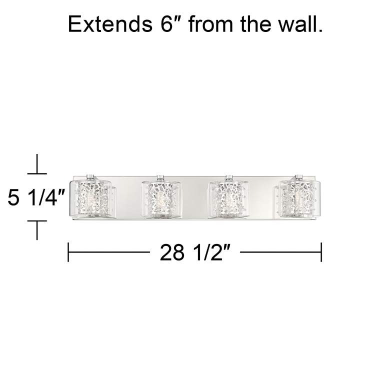 Possini Euro Jungle 28 1/2" Wide Chrome LED Bath Light