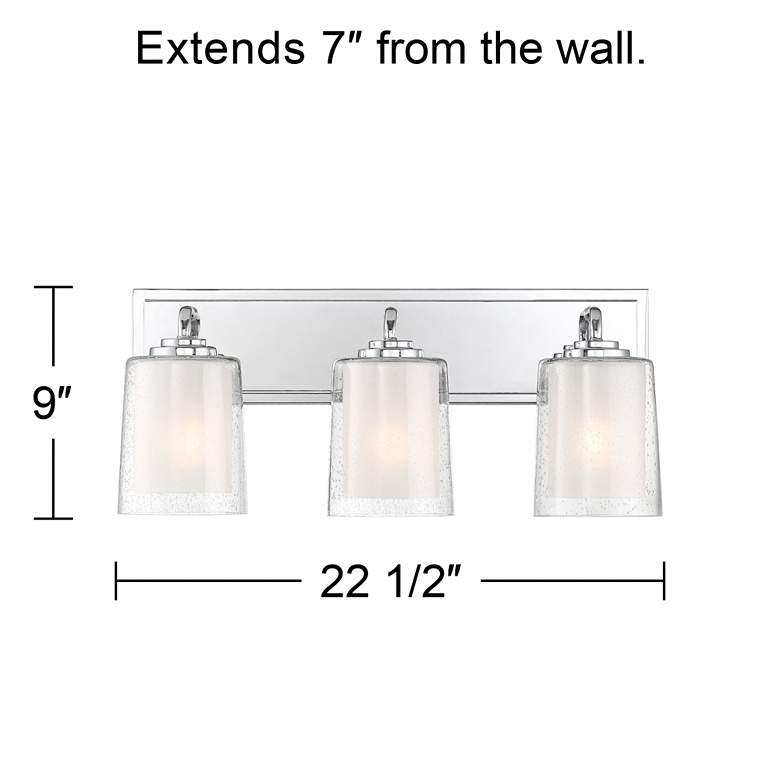 Possini Euro Mabelle 22.5"W Double Glass 3-Light Bath Light