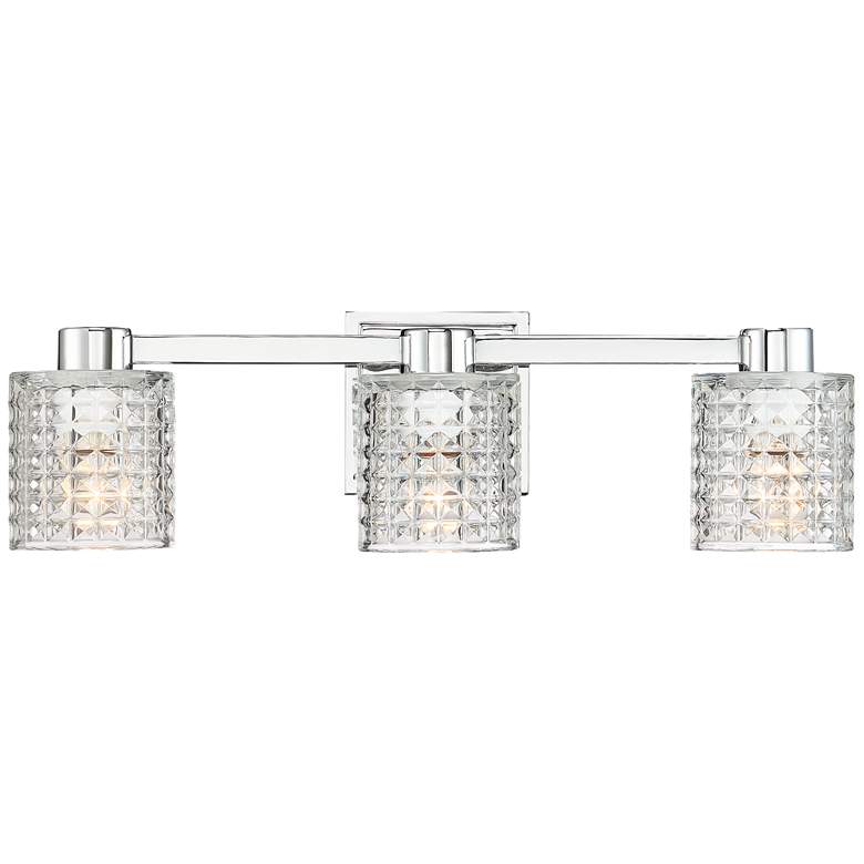 Possini Euro Sari 22" Wide Glass 3-Light Luxe Bath Light