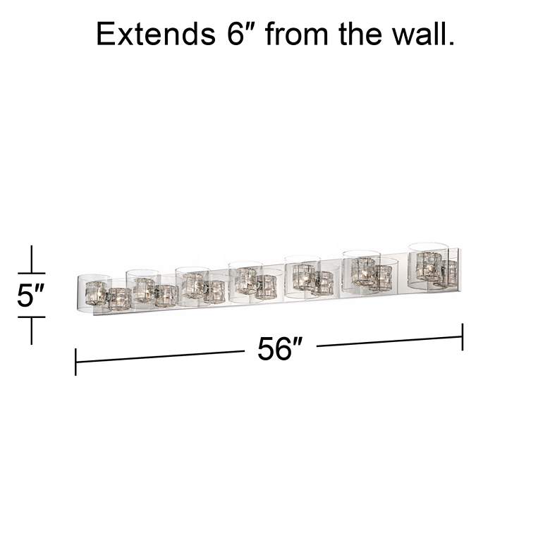 Possini Euro Wrapped Wire 56" Wide Chrome Bathroom Light